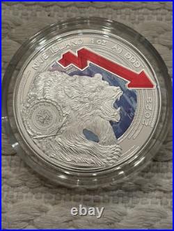 2023 Niue Bull and Bear Markets 1oz Silver Digitally Printed Coin 2023 Niue Bull and Bear Markets 1oz Silver Digitally Printed Coin