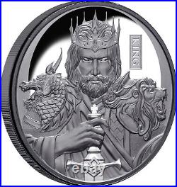 2023 Niue Chess King Black Proof 1 oz Silver Coin