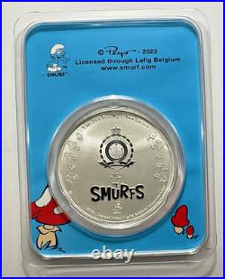 2023 Niue Colorized 1 oz Silver $2 Smurfs 65th Anniversary Coin in TEP