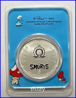 2023 Niue Colorized 1 oz Silver $2 Smurfs 65th Anniversary Coin in TEP