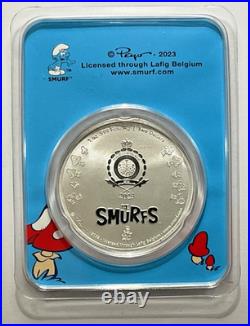 2023 Niue Colorized 1 oz Silver $2 Smurfs 65th Anniversary Coin in TEP 2023 Niue Colorized 1 oz Silver $2 Smurfs 65th Anniversary Coin in TEP
