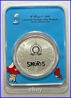 2023 Niue Colorized 1 oz Silver $2 Smurfs 65th Anniversary Coin in TEP