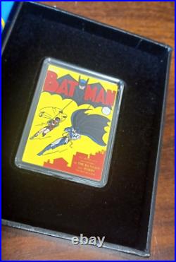 2023 Niue Comix Batman #1 DC Comics 1 oz. 999 Silver Coin Bar-NEW-Free Box S&H