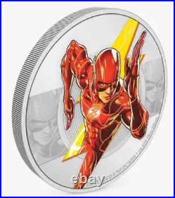 2023 Niue DC Comics 2$ THE FLASH 1oz Silver Coin Colorized (2,000 Mintage)