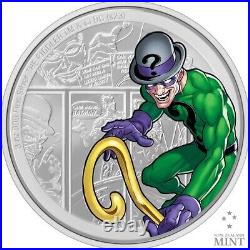 2023 Niue DC Villains The Riddler 3oz Silver Colorized Proof Coin Mintage 1000