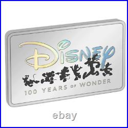 2023 Niue Disney 100 Years of Wonder Coin Bar 1oz. 999 Silver Mickey Mouse