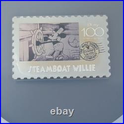 2023 Niue Disney 10 Steamboat Willie World Stamp 1oz Silver $2 Coin NGCX Proof10