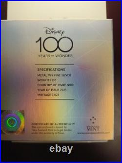 2023 Niue Disney Frozen 100 Years of Wonder 1 Oz. 999 Silver Stamp