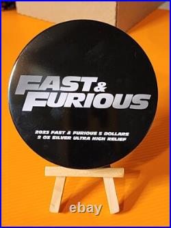 2023 Niue Fast & Furious 5 Dollars 2 Oz Silver Ultra High Relief Mintage Of 1000 2023 Niue Fast & Furious 5 Dollars 2 Oz Silver Ultra High Relief Mintage Of 1000