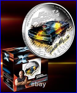 2023 Niue Fast and the Furious Quarter Mile at a Time 1 oz Colorized Silver Coin