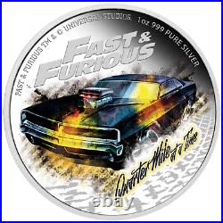 2023 Niue Fast and the Furious Quarter Mile at a Time 1 oz Colorized Silver Coin