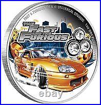 2023 Niue Fast and the Furious Toyota Supra colorized 1 oz. 999 Silver Coin