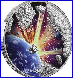 2023 Niue Forces of Nature Meteorite 2 oz Silver Coin with Mintage of 750