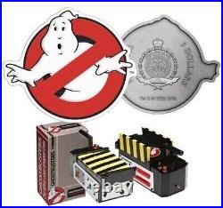 2023 Niue Ghostbusters Logo Shaped 2 oz. 999 Silver Coin in Ghost Trap Box