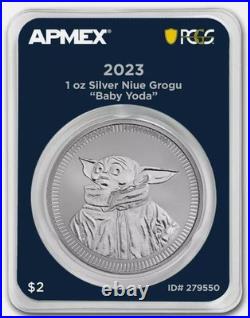 2023 Niue Grogu Baby Yoda 1 Oz Silver Coin PCGS First Strike Eligible sealed TEP