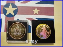 2023 Niue Hibernia Holographic 24k Gold Gilded 1 oz Silver Only 100 Mintage