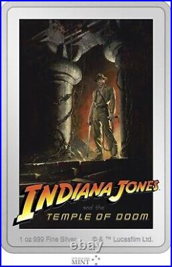 2023 Niue Indiana Jones and the Temple of Doom 1 oz Colorized Silver Coin Bar