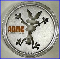 2023 Niue Looney Tunes Wile E. Coyote 1 oz. 999 Silver Coin Roadrunner ACME