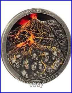 2023 Niue Lost World Cities Pompeii 2 oz Silver Coin 500 Mintage