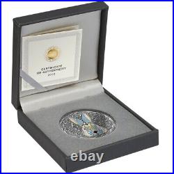 2023 Niue Mandala Rabbit 2oz Silver Antiqued Coin Swarovski Crystal Mintage 500