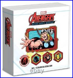 2023 Niue Marvel Avengers 60th Anniversary 7x1oz Silver Completed Coin Set