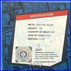 2023 Niue Marvel Evergreen Thor 1 oz. 999 Silver Bar Colorized Proof Coin