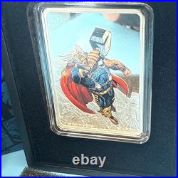 2023 Niue Marvel Evergreen Thor 1 oz. 999 Silver Bar Colorized Proof Coin