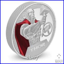 2023 Niue Marvel Thor 3oz Silver Colorized Proof Coin with mintage of 1000