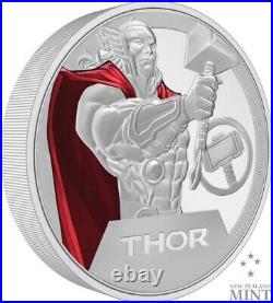 2023 Niue Marvel Thor 3oz Silver Colorized Proof Coin with mintage of 1000