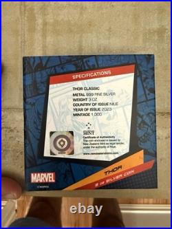 2023 Niue Marvel Thor Classic 3 oz Silver Coin $10