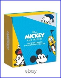 2023 Niue Mickey & Friends The Sensational Six Colorized 3 oz Silver Proof Coin