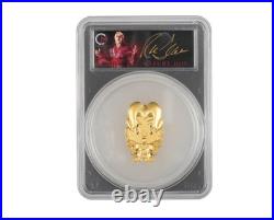 2023 Niue Nature Boy RIC FLAIR Gilt 2OZ. 999 Silver PCGS PR69DCAM Signed withCOA