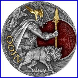2023 Niue Odin Lord Of Valhalla 2 oz Antique finish Silver Coin 2023 Niue Odin Lord Of Valhalla 2 oz Antique finish Silver Coin