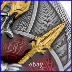 2023 Niue Odin Lord Of Valhalla 2 oz Antique finish Silver Coin 2023 Niue Odin Lord Of Valhalla 2 oz Antique finish Silver Coin