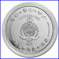 2023 Niue PAC-MAN COLORIZED Silver Coin 2oz. 999 Circular Maze in Capsule Pacman
