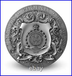 2023 Niue Phoenix 1oz Silver Antiqued High Relief Coin