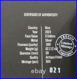 2023 Niue SPARTA SPARTAN WARRIORS 2 oz Silver Coin Only 500 RARE T&S Coin 2023 Niue SPARTA SPARTAN WARRIORS 2 oz Silver Coin Only 500 RARE T&S Coin