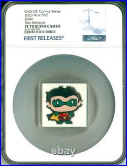 2023 Niue S$2 Chibi DC Comics Series Robin FR NGC PF70 Ultra Cameo Box & COA OGP 2023 Niue S$2 Chibi DC Comics Series Robin FR NGC PF70 Ultra Cameo Box & COA OGP