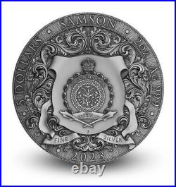 2023 Niue Samson 2oz Silver Antiqued Coin