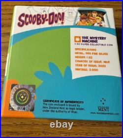 2023 Niue Scooby Doo The Mystery Machine 1oz Silver Colorized Proof Coin