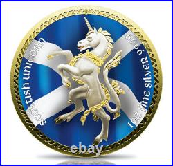 2023 Niue Scottish Unicorn Royal Crest Edition 1 oz Silver Coin