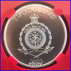 2023 Niue Spider-man $2 Silver Coin Film Series 2 Ngcx Ms 9.9 1.0 Oz 0.999