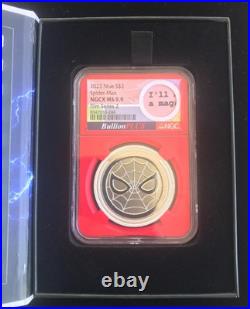 2023 Niue Spider-man $2 Silver Coin Film Series 2 Ngcx Ms 9.9 1.0 Oz 0.999
