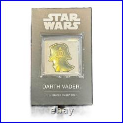 2023 Niue Star Wars Darth Vader 1oz Silver Gilded Proof Chibi Coin 2023 Niue Star Wars Darth Vader 1oz Silver Gilded Proof Chibi Coin