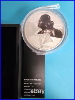 2023 Niue Star Wars Darth Vader The Dark Side 3oz Silver Coin- Mintage 1000 2023 Niue Star Wars Darth Vader The Dark Side 3oz Silver Coin- Mintage 1000