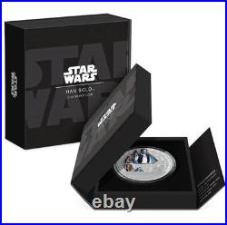 2023 Niue Star Wars Han Solo 3oz Silver Colorized Proof Coin Mintage 412 of 999