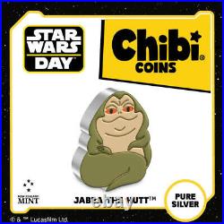 2023 Niue Star Wars Jabba the Hutt Mega Chibi 2oz Silver Proof Coin
