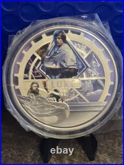2023 Niue Star Wars Luke Skywalker 3 oz Colorized Silver Coin in OGP