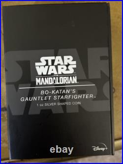 2023 Niue Star Wars Mandalorian Bo-Katan's Gauntlet Starfighter 1 oz Silver Coin