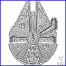 2023 Niue Star Wars Millenium Falcon Shaped 2 oz 999 Silver Proof Coin